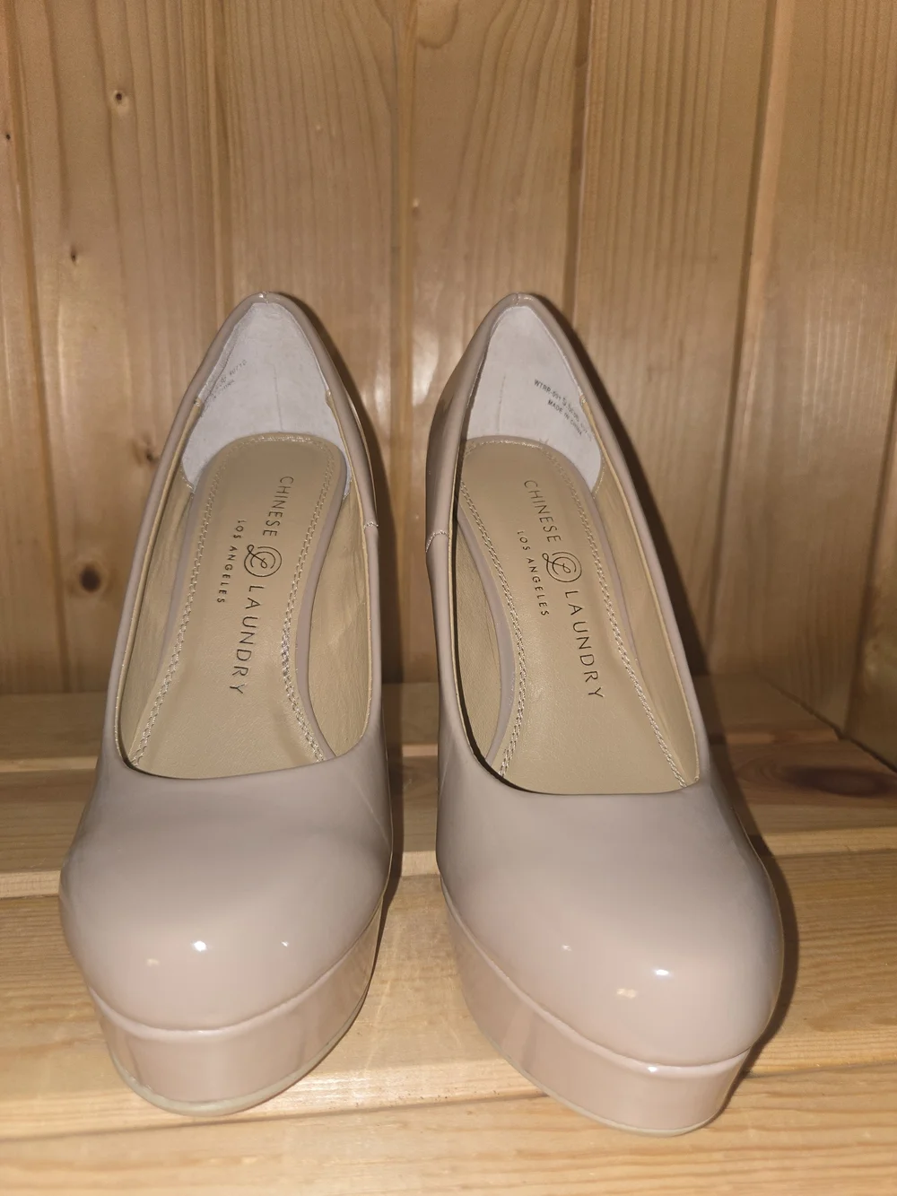 Chinese Laundry Pale Pink Patent Platform Stiletto Pumps